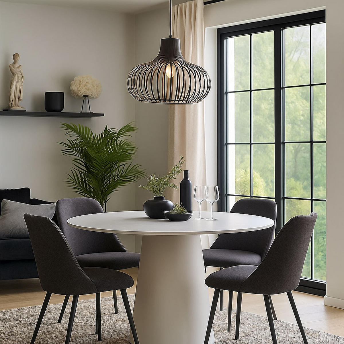 LED PENDELLEUCHTE MATEO, Metall, rostfarben matt - Bronzefarben, Metall (40/40/150cm) - Nowa