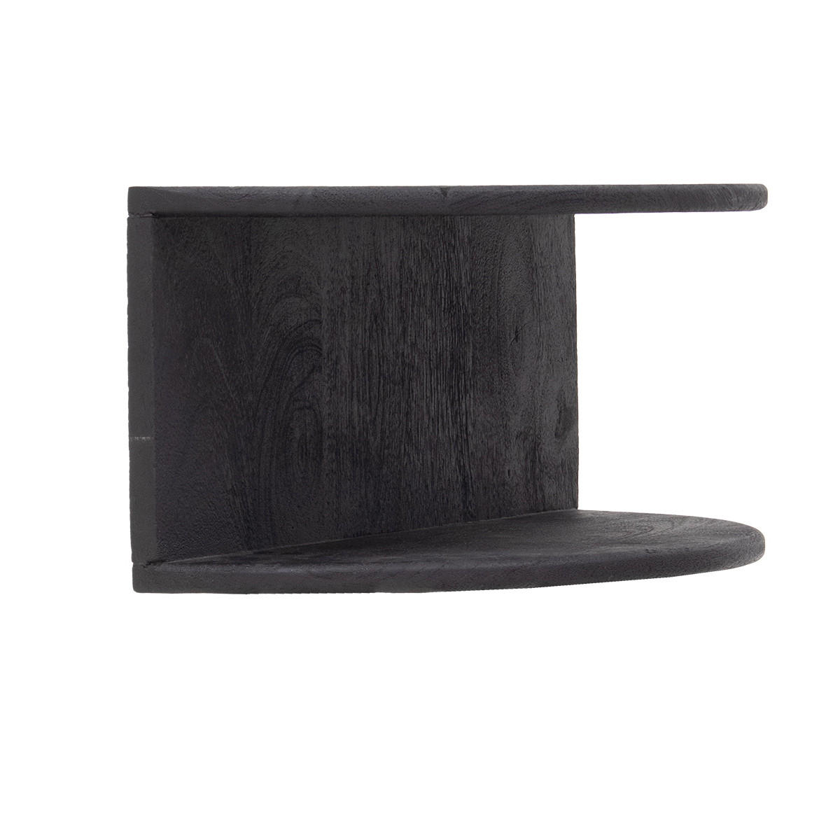 NACHTTISCH schwebend aus Mangoholz 45x28x22cm, schwarz - Schwarz, Holz (45/22/28cm) - Giga Meubel