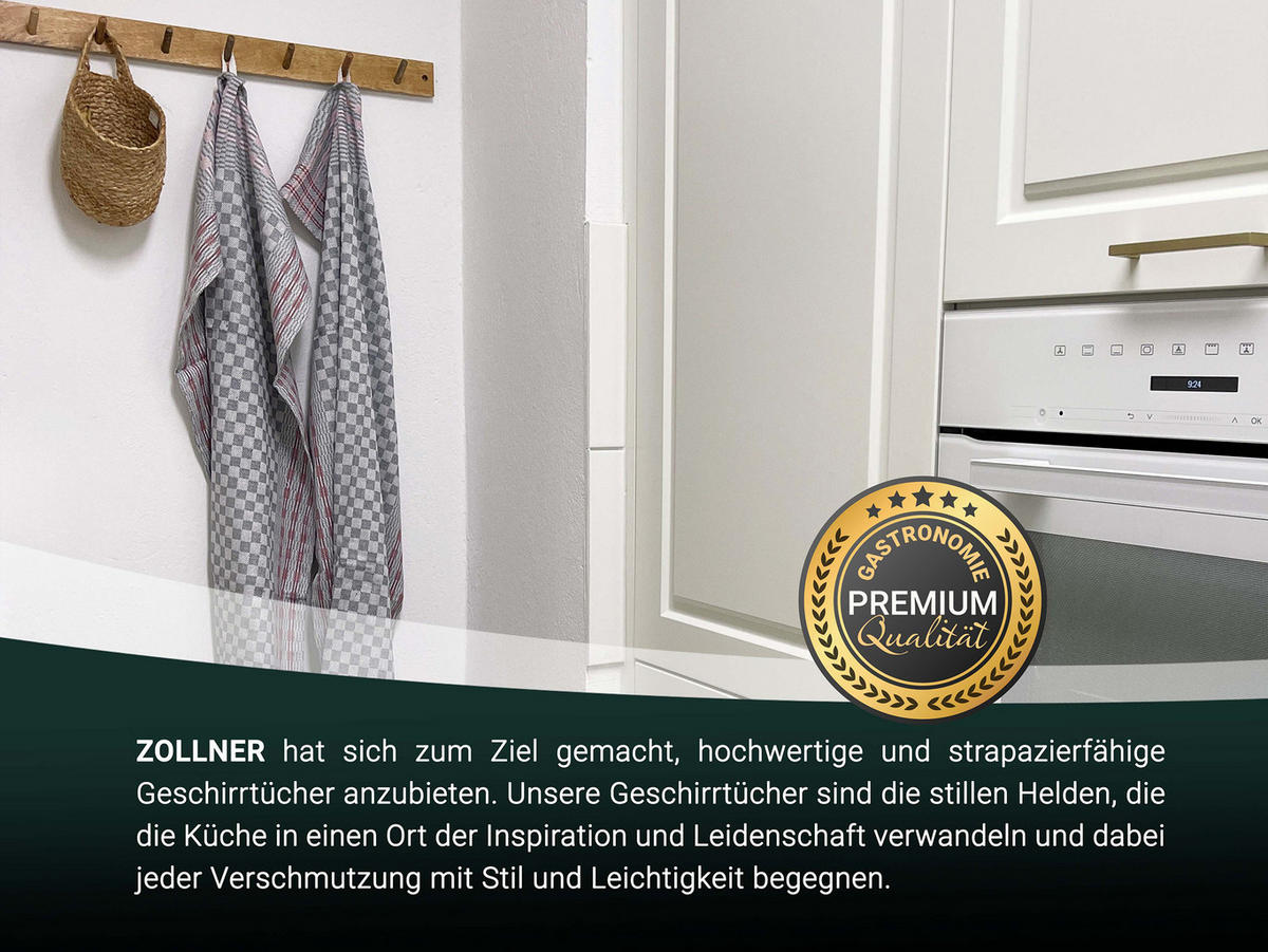GESCHIRRTÜCHER, 10er-Set, 100% Baumwolle, Grau - Grau, Textil (50/100cm) - Zollner
