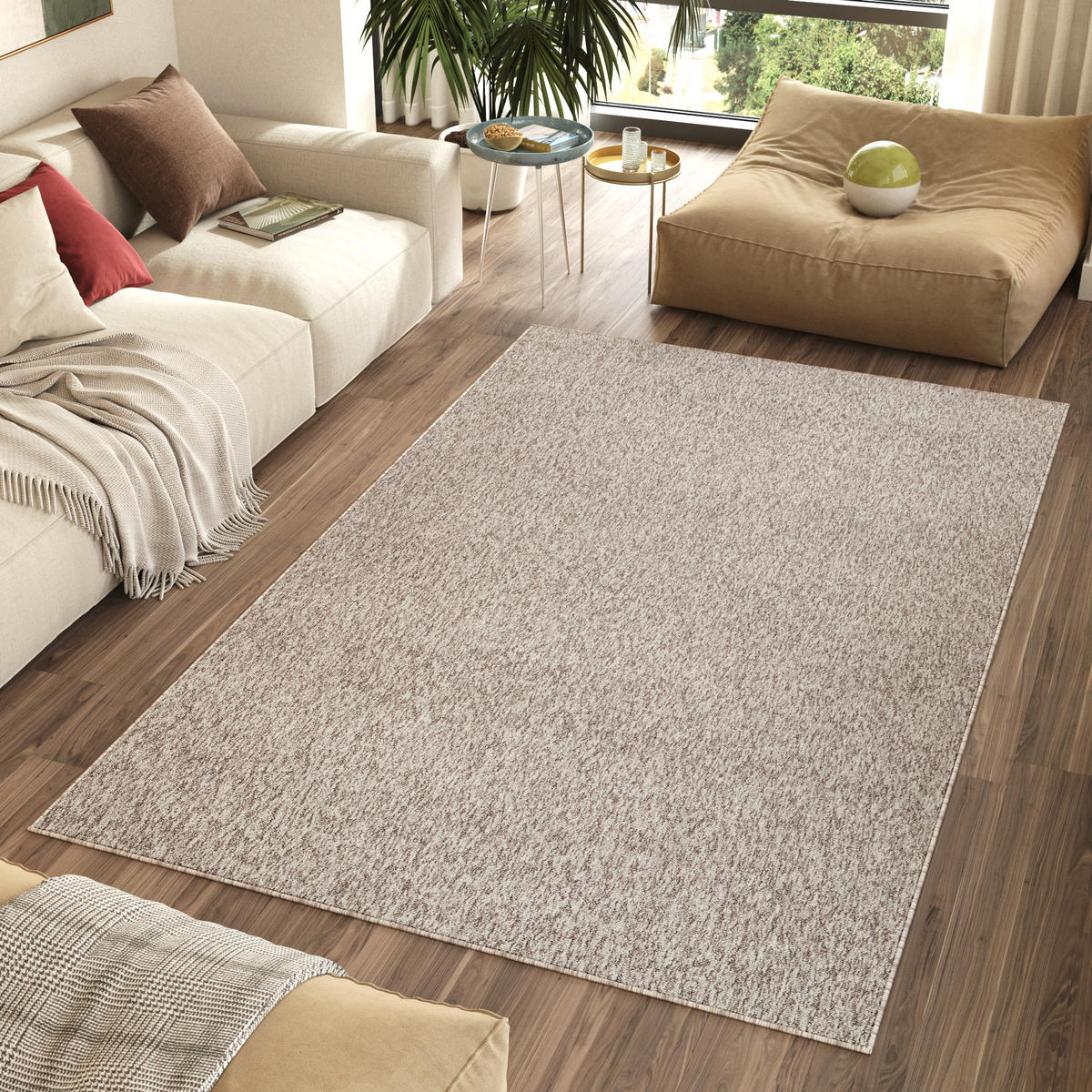 TEPPICH NIZZA Silber 240/340 cm - Silberfarben, Kunststoff (240/340cm) - Tapiso