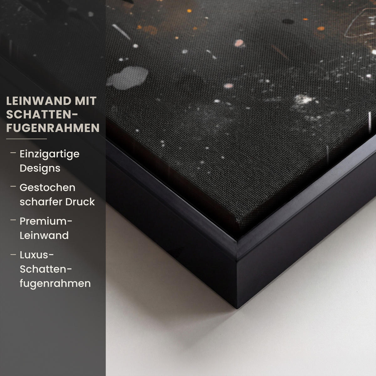 LEINWAND Bilder mit Rahmen - Tiger - Tiere - Porträt - Luxus - Schwarz - 60x40 - Braun, Textil (60/40cm) - MuchoWow