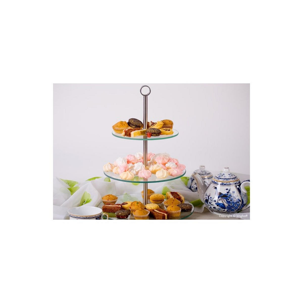 ETAGERE Weiß 30/30/39 cm KH4016 - Weiß, Metall (30/39cm) - Kinghoff 