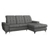 ECKSOFA Crystal, Seite: Rechts - Schwarz/Grau, Holz/Textil (260/182cm) - MIRJAN24