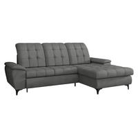 ECKSOFA Crystal, Seite: Rechts - Schwarz/Grau, Holz/Textil (260/182cm) - MIRJAN24