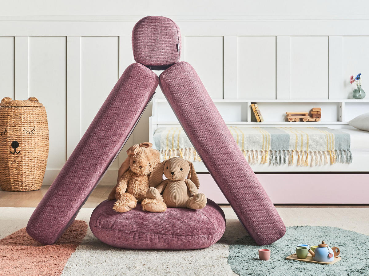 SCHLAFSOFA 81/182 cm Rosa Olden - Pink, Textil (81/54/91cm) - Beliani