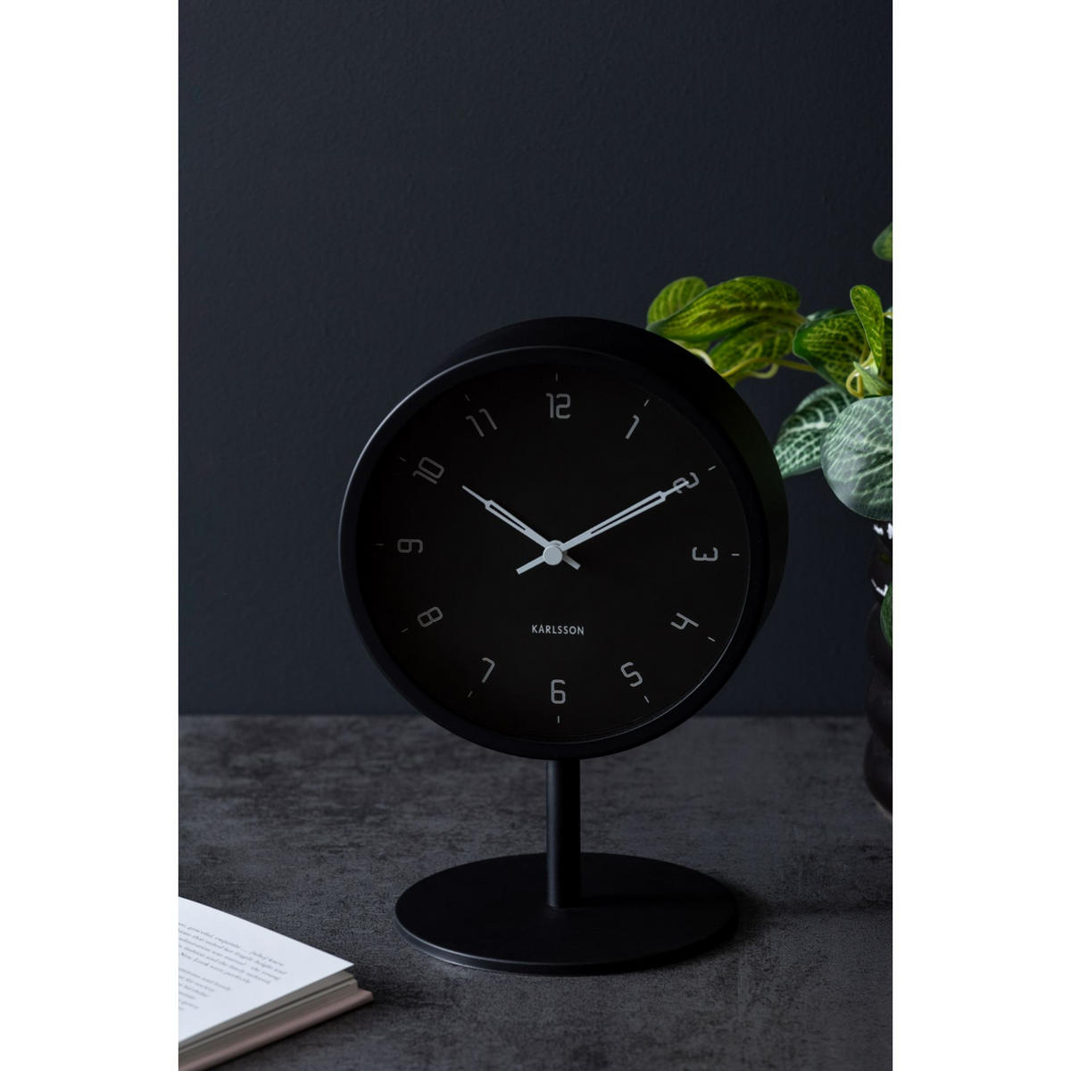 TISCHUHR Stark Schwarz 1.2/15/22.5 cm - Schwarz, Metall (15/22.5/1.2cm) - Karlsson