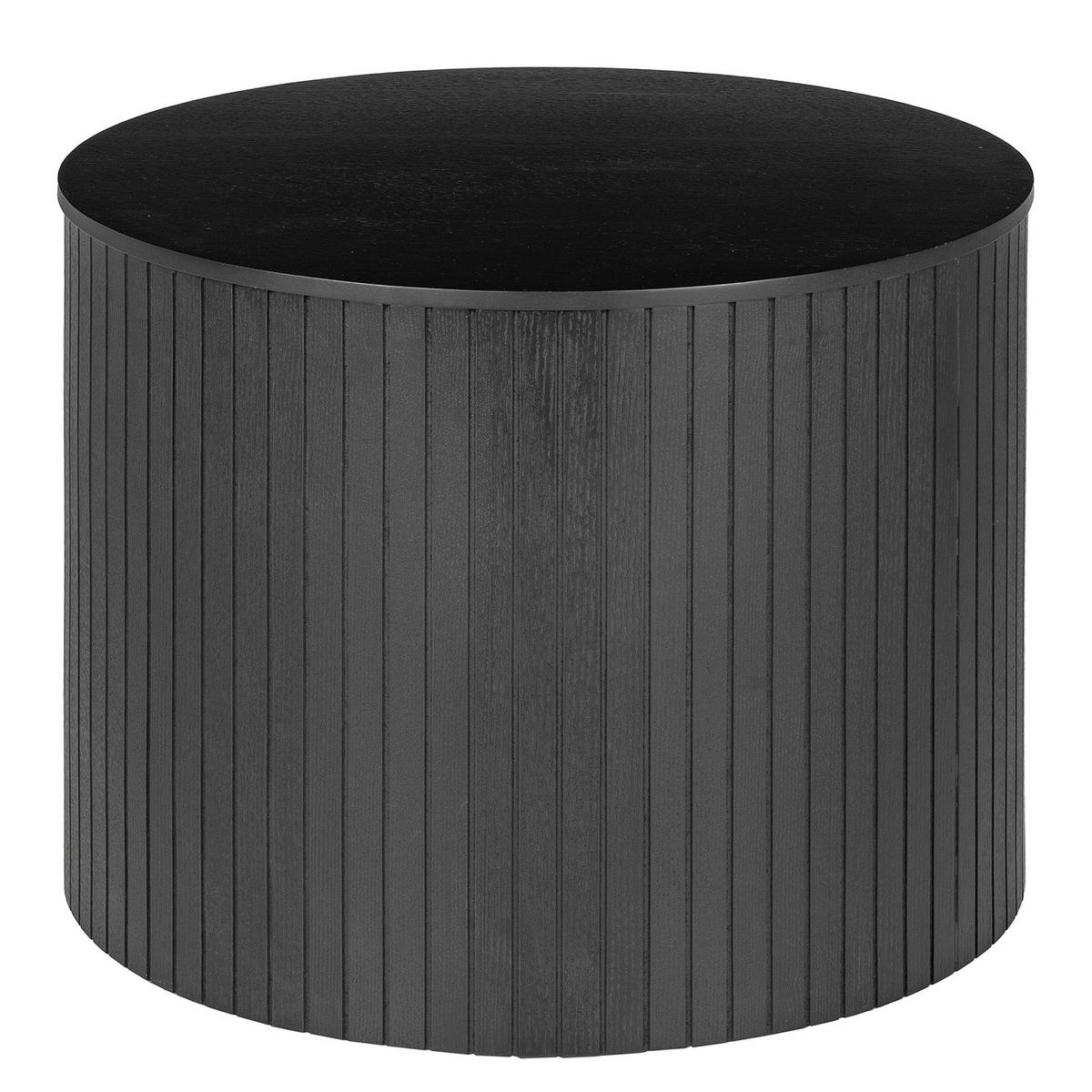COUCHTISCH - 2er-Set - Echtholzfurnier - Eschefarben/Schwarz, Holzwerkstoff (49/49/38cm) - home24