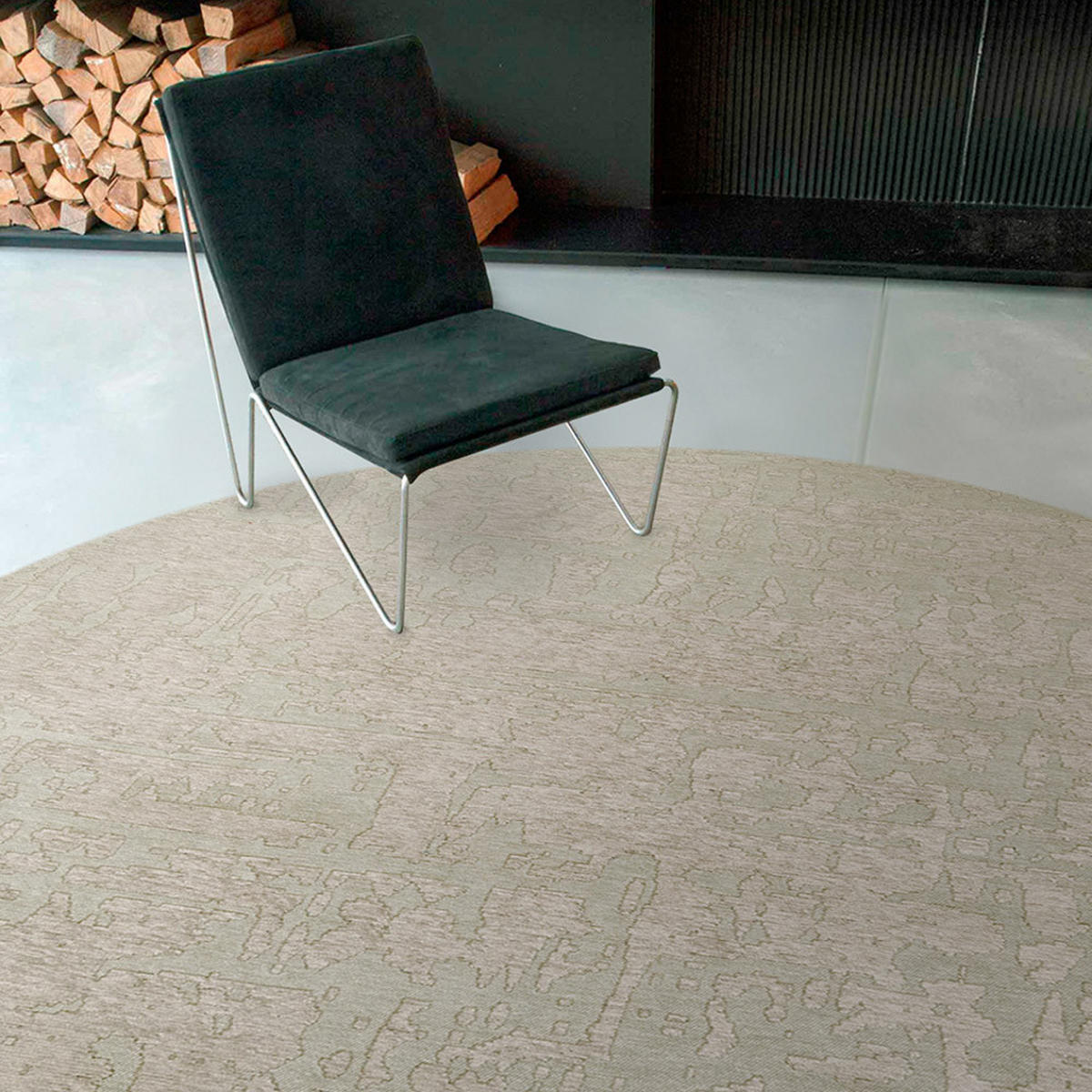 TEPPICH Dry Beige Structures Baobab 240/240 cm - Beige, Kunststoff/Textil (240/240cm) - Louis De Poortere