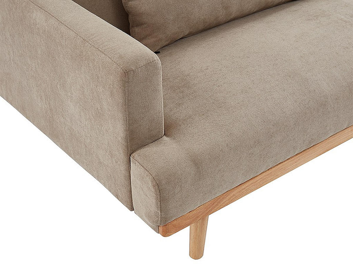 SCHLAFSOFA Klappsofa 3-Sitzer - Stoff - Beige - ESME - Beige, Textil (216/85/89cm) - Vente-Unique