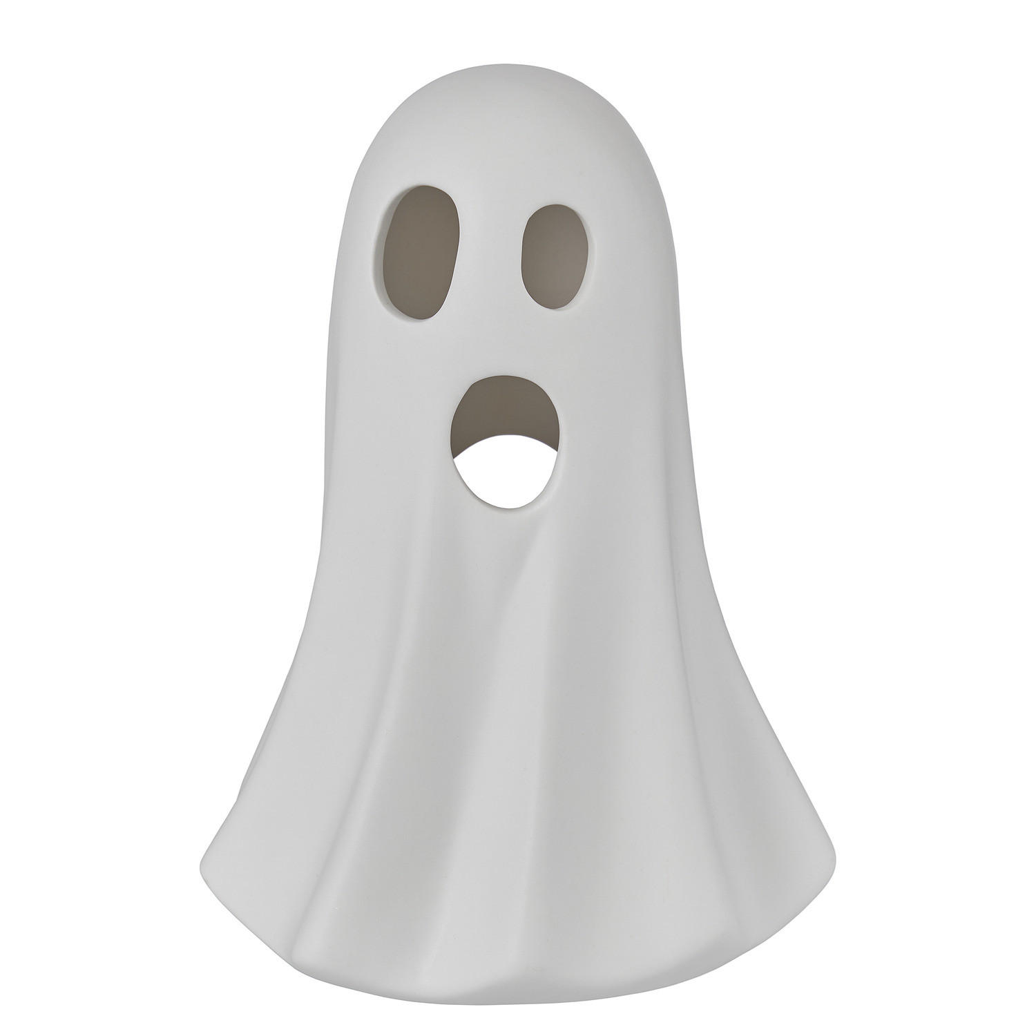 TEELICHTHALTER Sam Gespenst - Weiß, Keramik (18cm) - BUTLERS