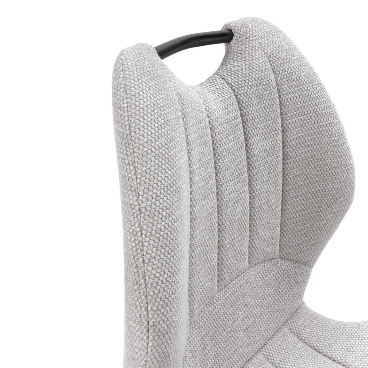 STÜHLEN (Set aus 4) aus stoff mit schwarzen metallbeinen nova 48/58/86 cm - Beige/Schwarz, Textil (58/86/48cm) - Calicosy