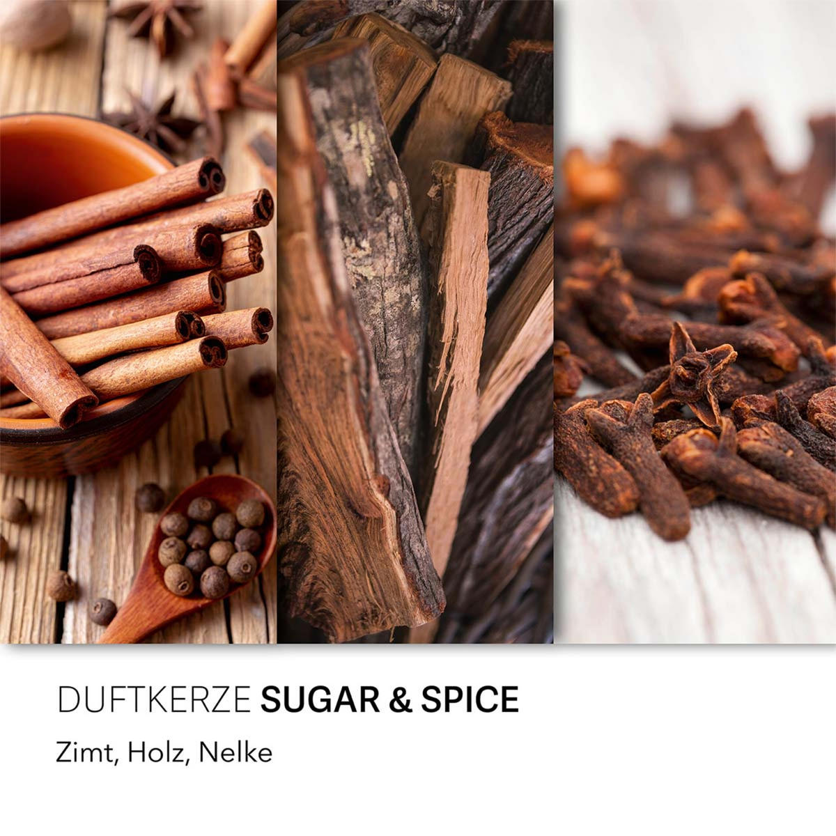 DUFTKERZE CandleBrothers - Rot, Naturmaterialien/Glas (13cm)