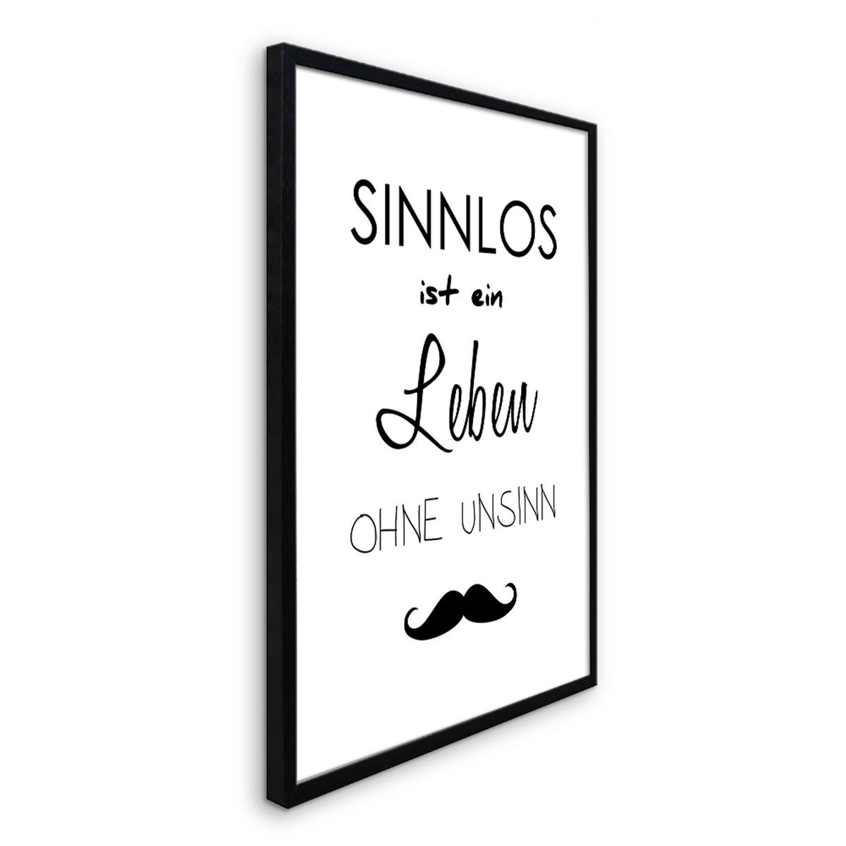 BILD mit Rahmen 51x71 cm lustiger Spruch - Weiß, Holz (51/71cm) - artissimo