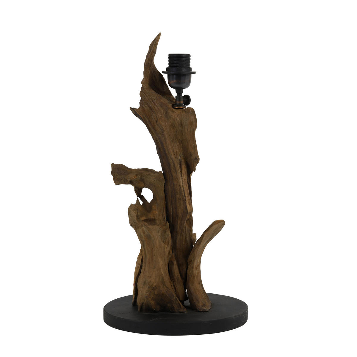 LAMPENFUSS Ikal Braun Ø25/50 cm - Braun, Holz (25/25/50cm) - Light & Living
