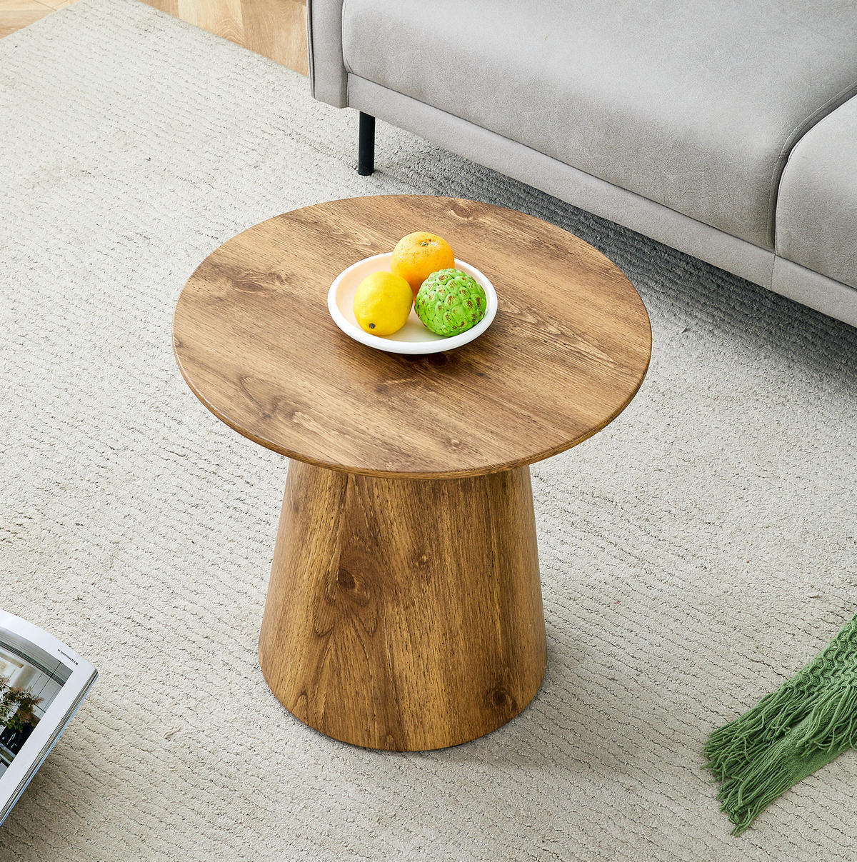 BEISTELLTISCH 50/50/48 cm vielseitig einsetzbar mit Holzoptik und robuster MDF-Platte, Holzfarben - Naturfarben, Holzwerkstoff (50/50/48cm) - Redom