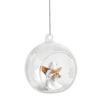 WEIHNACHTSKUGEL Glas CELESTIO, Ø100 mm, Transparent, Christbaumkugeln, Weihnachtsdeko Xmas, Christmas Deko - Transparent, Glas (10/10/10cm) - home&you