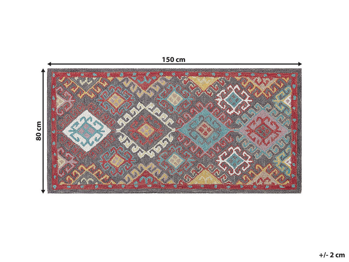 VINTAGE-TEPPICH Finike 150/80 cm - Multicolor, Textil (80/150cm) - Beliani
