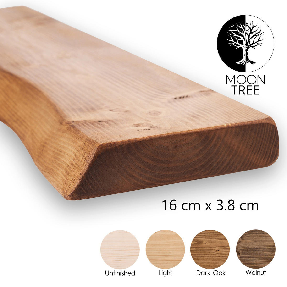 WANDREGAL rustikales 16/3,8/110 cm unbehandelt - Braun, Holz (110/3.8/16cm)