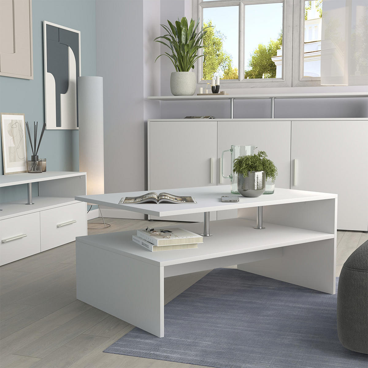 KONFERENČNÍ STŮL Amato Bílá - bílá, kompozitní dřevo (52.6/90/42.2cm) - Vicco