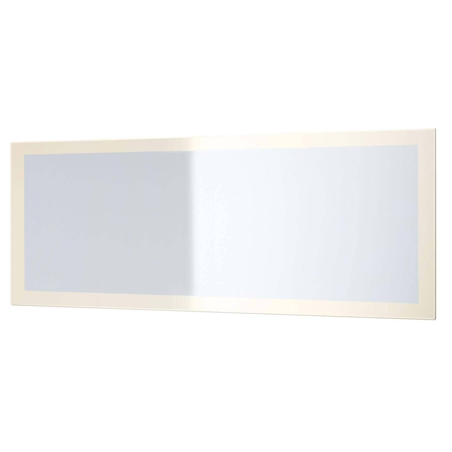 SPIEGEL Lima Creme Hochglanz - Creme, Holzwerkstoff (139/55/2cm) - Vladon