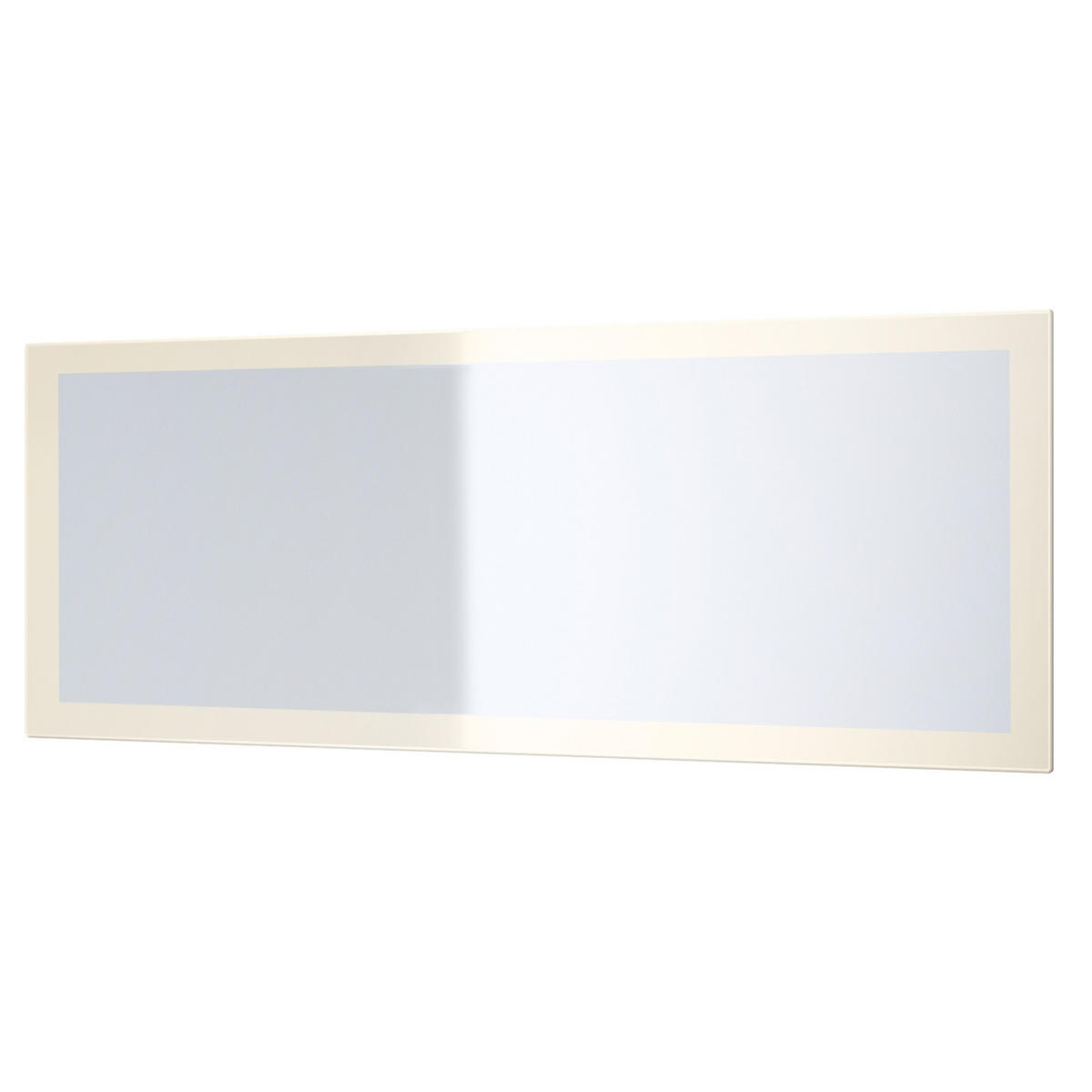 SPIEGEL Lima Creme Hochglanz - Creme, Holzwerkstoff (139/55/2cm) - Vladon