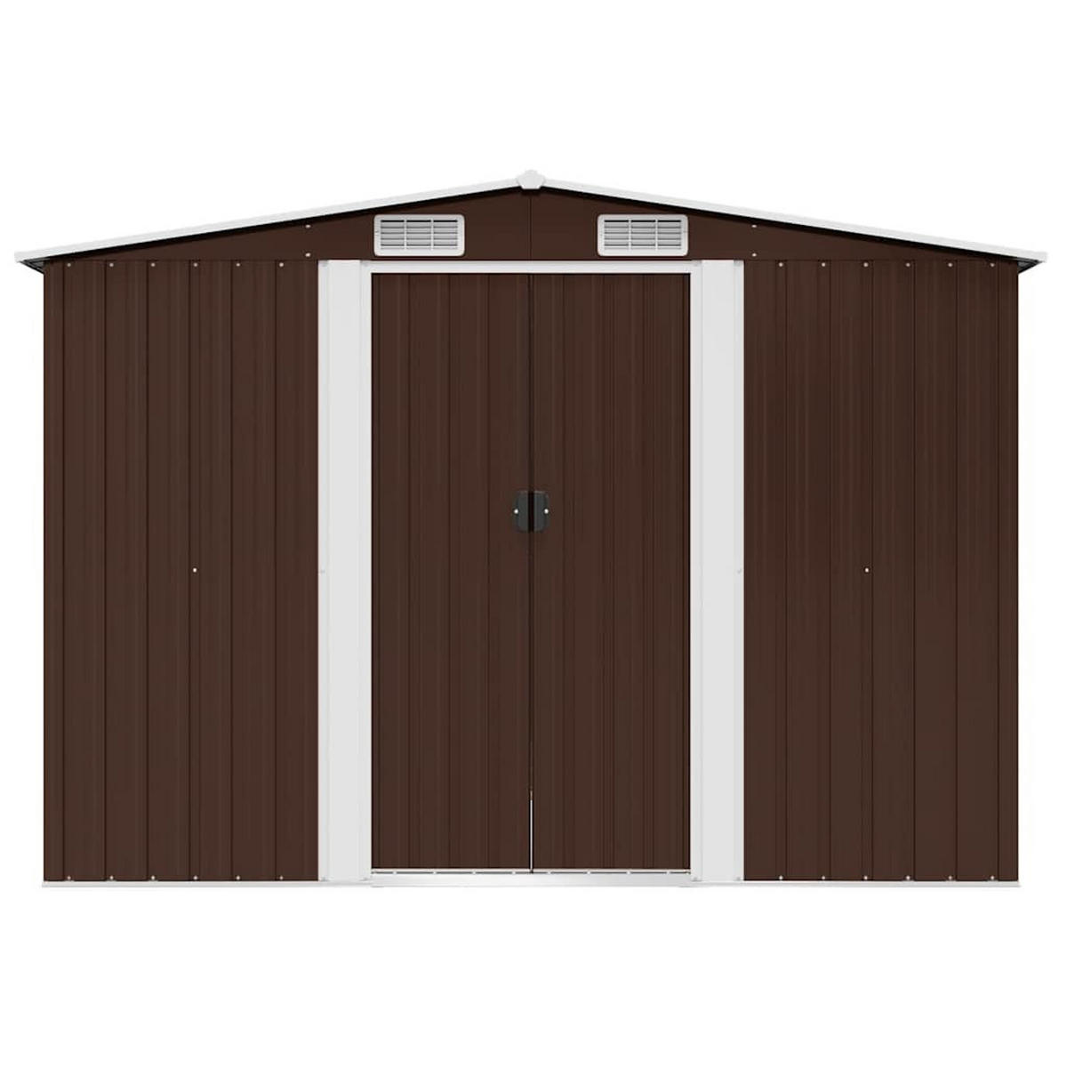 GERÄTESCHUPPEN Braun 257/205/178 Cm Stahl - Braun, Metall (205/178/257cm) - vidaXL