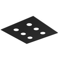 DECKENLEUCHTE - Schwarz Hochglanz, Metall (50/50/4cm) - Lumicom