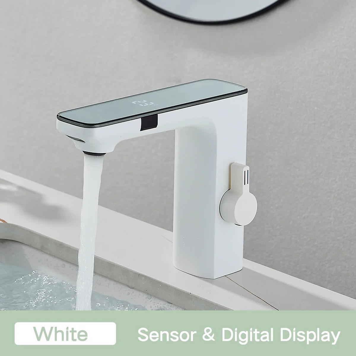 WASCHTISCHARMATUR Smart Sensor Weiß - Weiß, Metall (18/14/4.5cm)