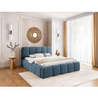 POLSTERBETT SOFIA Bettkasten Lattenrost 200x200 Himmelblau - Hellblau, Holz (200/200cm) - Furnistar