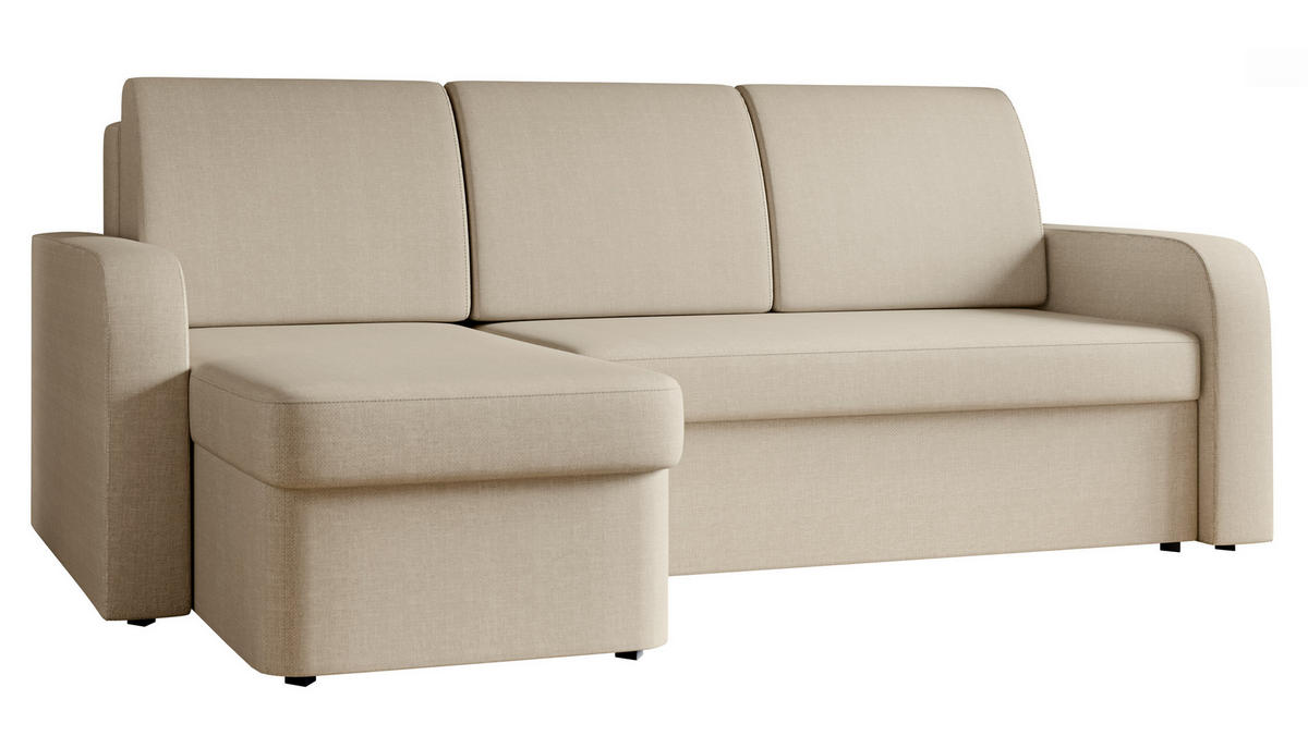 ECKSOFA Totii - Schwarz/Naturfarben, Holz/Kunststoff (210/153cm) - MIRJAN24