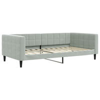 TAGESBETT Hellgrau 100/200 Cm Samt - Grau, Textil (100/200cm) - vidaXL