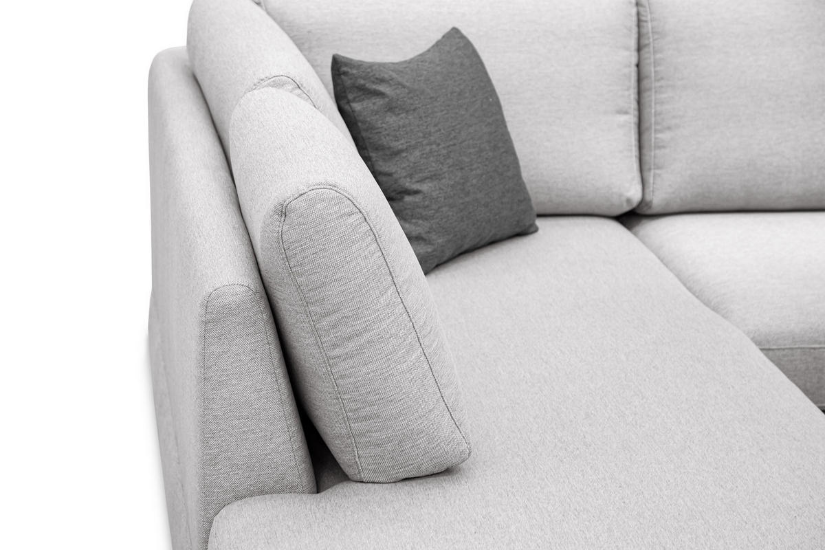 ECKSOFA OTTO 5-Sitzer, hellgrau - Hellgrau, Holzwerkstoff/Textil (219/279cm) - Courtois Laville
