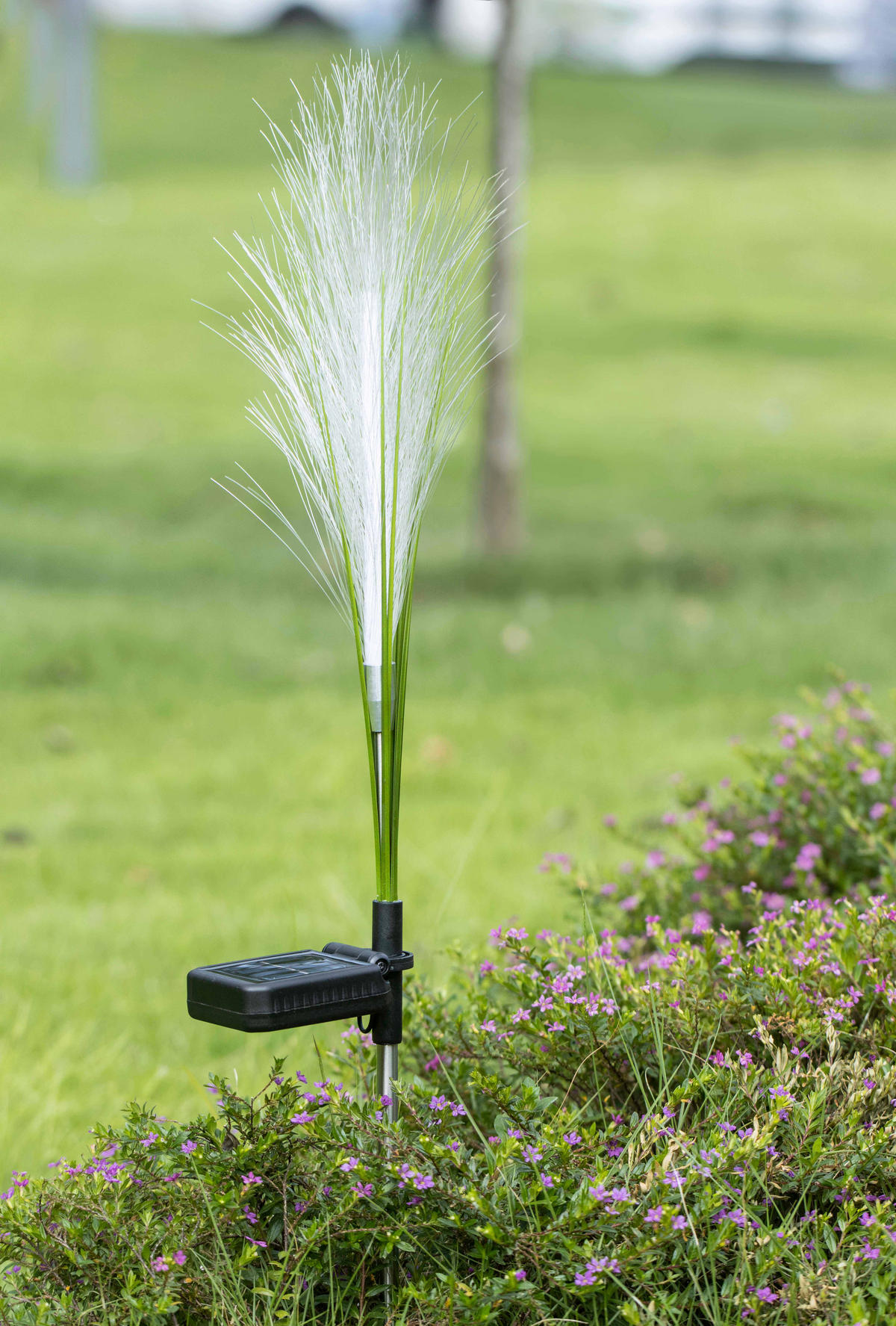 LED-SOLAR-GARTENSTÄBE Außenbereich automatische Beleuchtung umweltfreundlich einfache Installation wetterbeständig Seegras - Grün, Kunststoff (10/10/70cm) - Northpoint