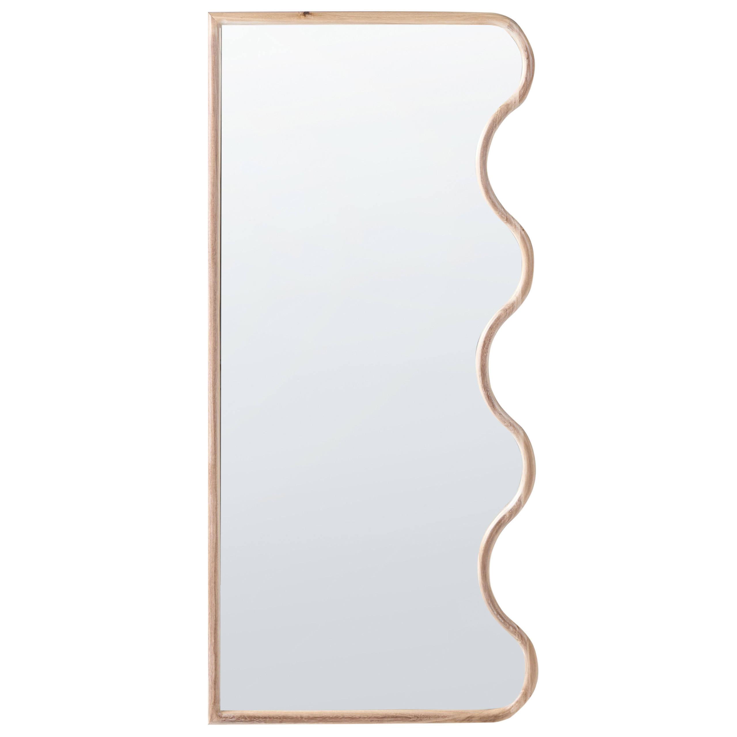 Beliani Wandspiegel Braun 69x150x3 cm