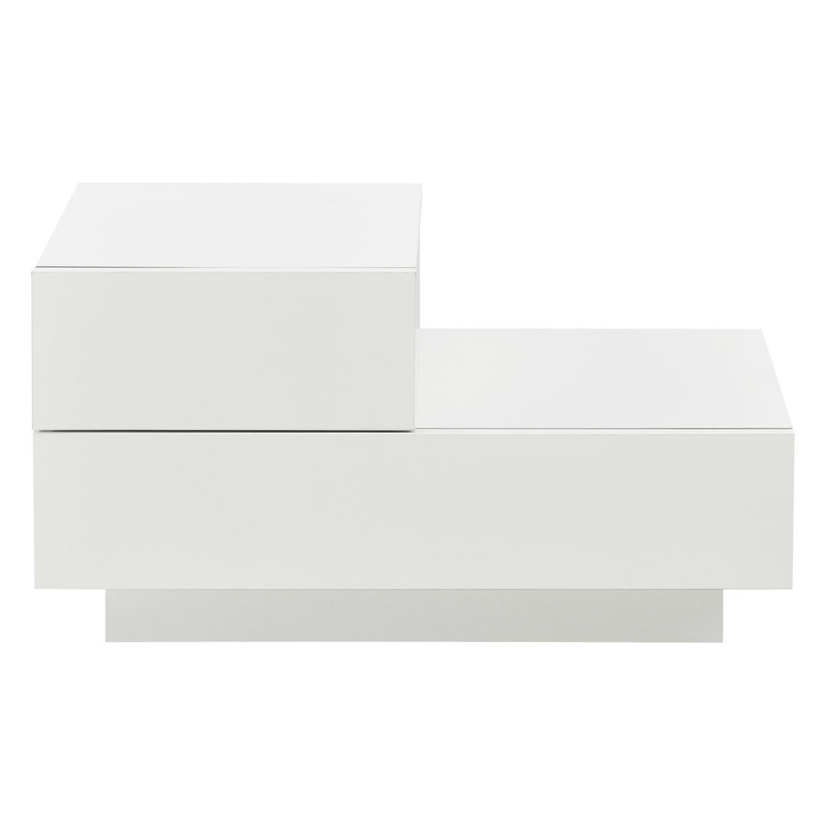 NACHTTISCH Sebokeng - Weiß, Holzwerkstoff (70/38/35cm) - [en.casa]