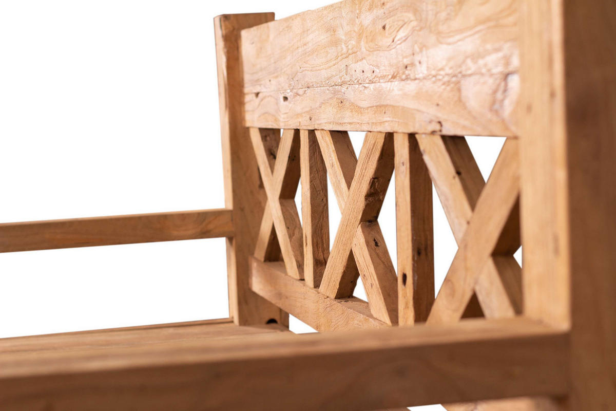 GARTENBANK Rustique - Naturfarben, Holz (160/99/73cm) - Mr. Deko