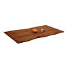 TISCHPLATTE NOAH - Braun/Naturfarben, Akazienholz/Holz (220/3/100cm) - SAM