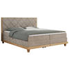 BOXBETT CAICOS 160/200 - Beige Struktur - H4 - Beige, Holz/Textil (160/200cm) - MKS