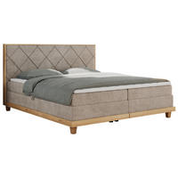 BOXBETT CAICOS 160/200 - Beige Struktur - H4 - Beige, Holz/Textil (160/200cm) - MKS