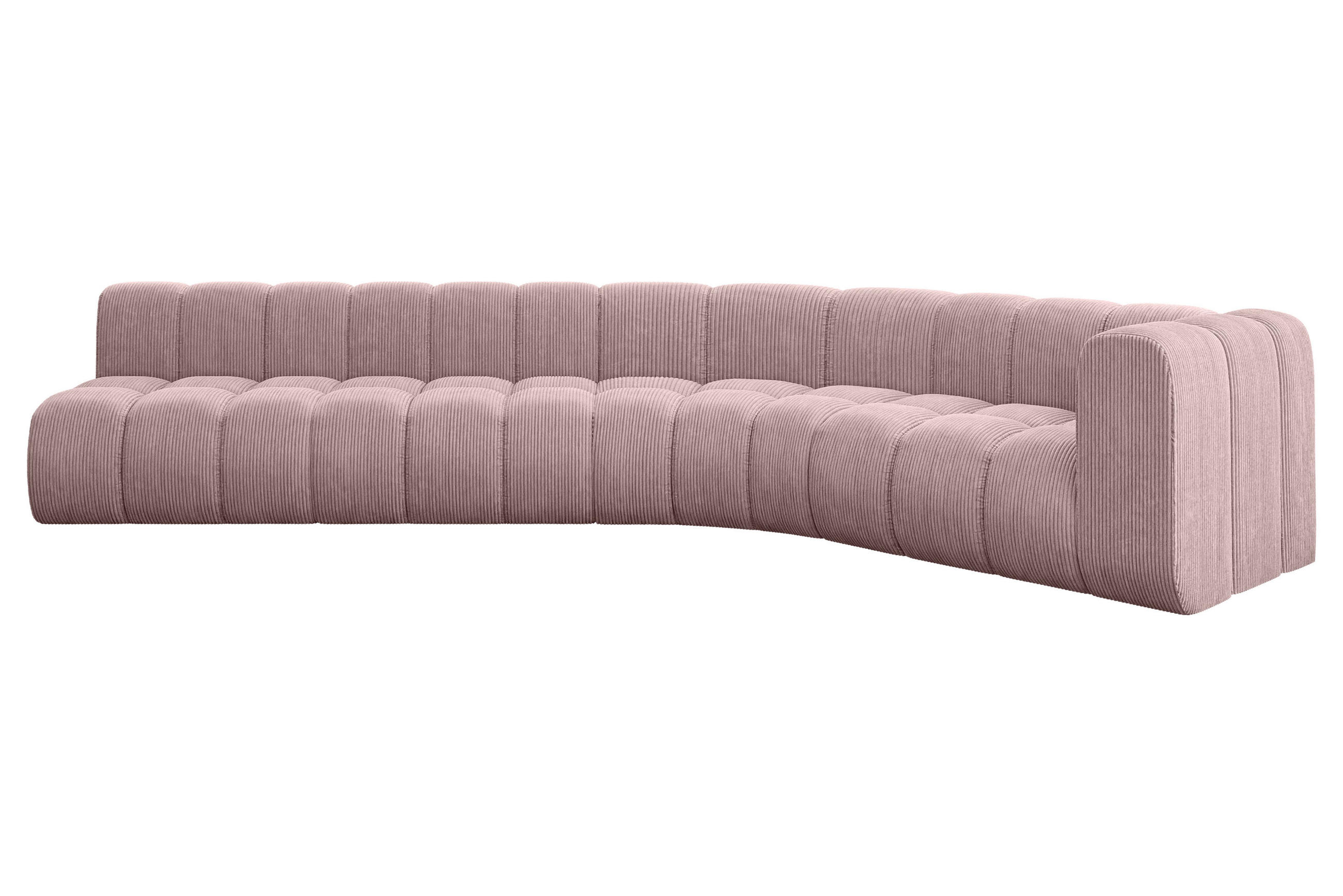 ECKSOFA modulares Sofa Karex-L2 - 399x194x70 cm Rosa - Rosa, Holzwerkstoff/Textil (399/194cm) - ALTDECOR