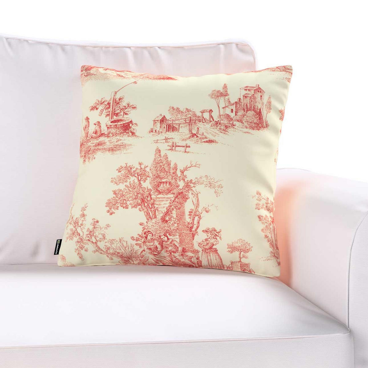 KISSENHÜLLE Avinon rot, 50x50cm - Rot, Textil (50/50cm) - Dekoria