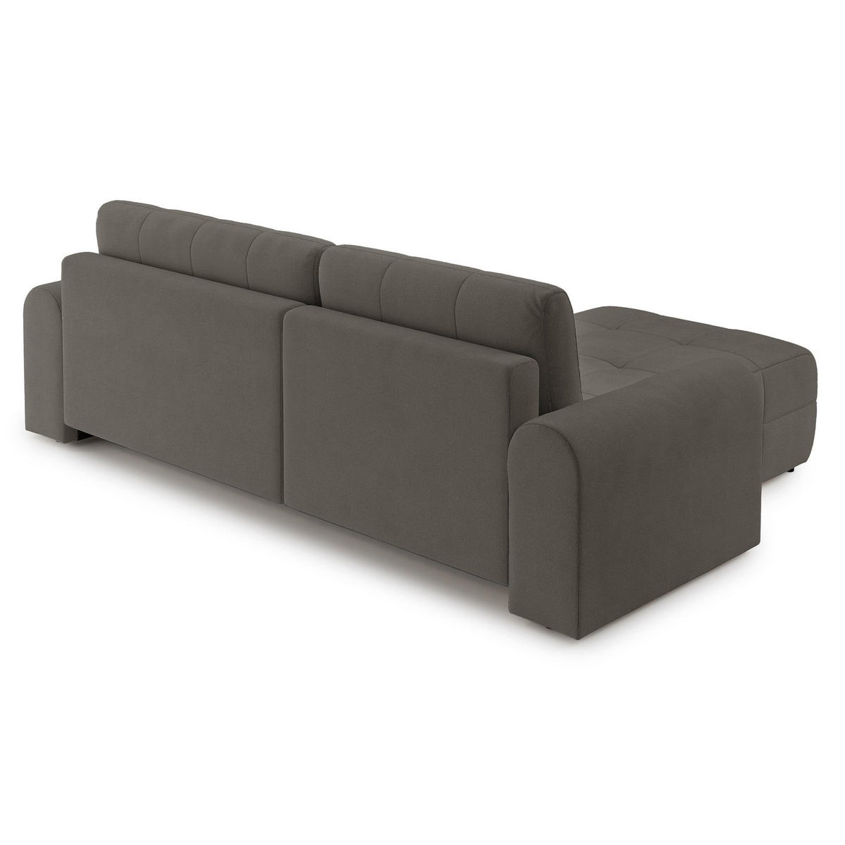 ECKSOFA Simolla Taupe links - Graubraun/Schwarz, Kunststoff/Textil (268/180cm) - Selsey