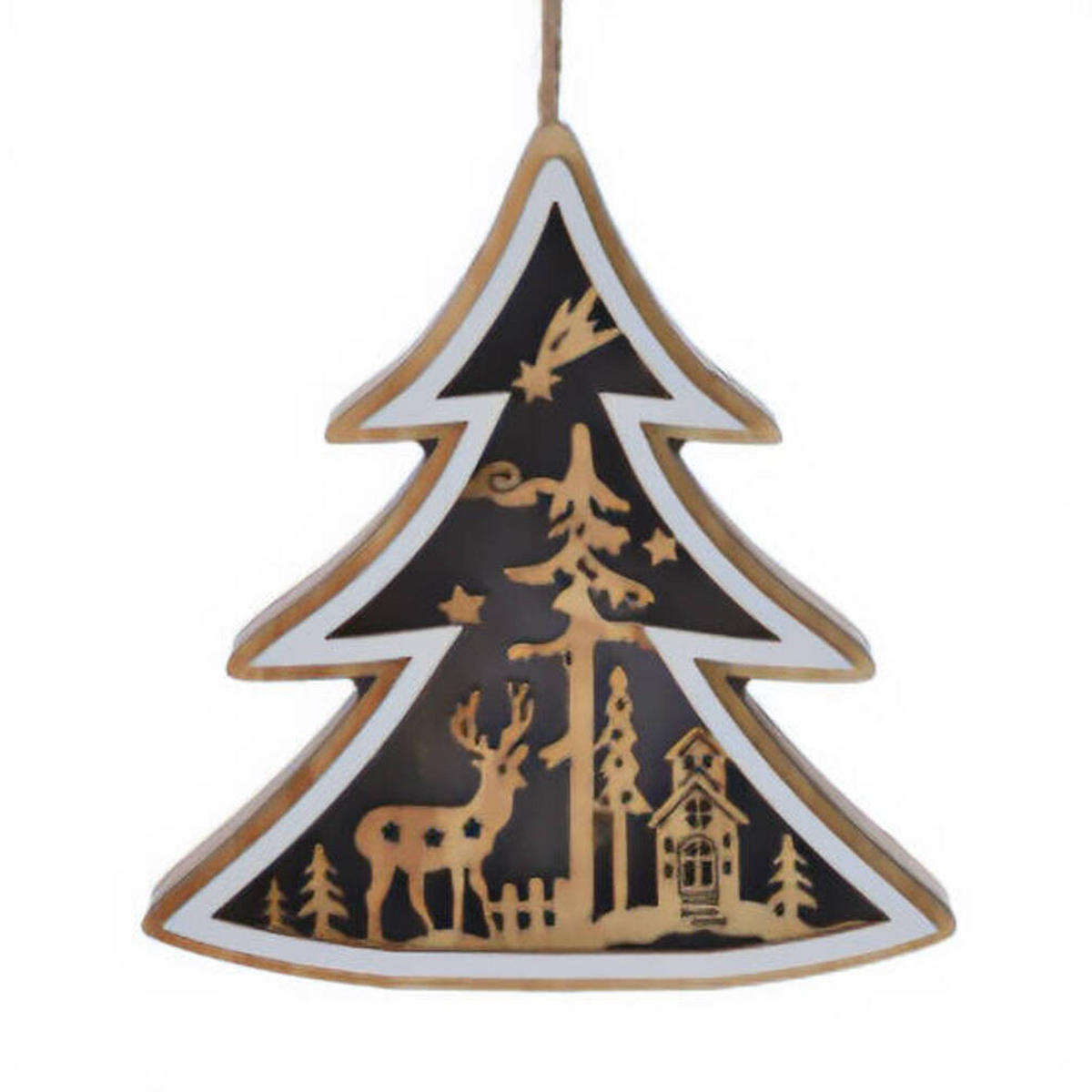 WEIHNACHTSDEKORATION 12 cm - Beige, Holz (2.5/12/12cm) - Home Styling Collection