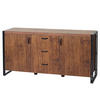 SIDEBOARD Wildeiche Dekor, Schwarz - Wildeiche/Schwarz, Holzwerkstoff (160/80/40cm) - MCW