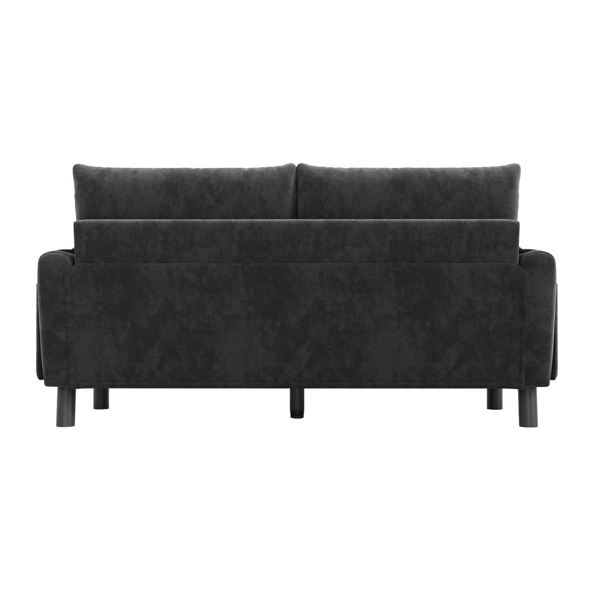 SOFA dvosjed, 158/80/88,5 cm, chenille siva - siva, tekstil (80/88/158cm) - BEAOK