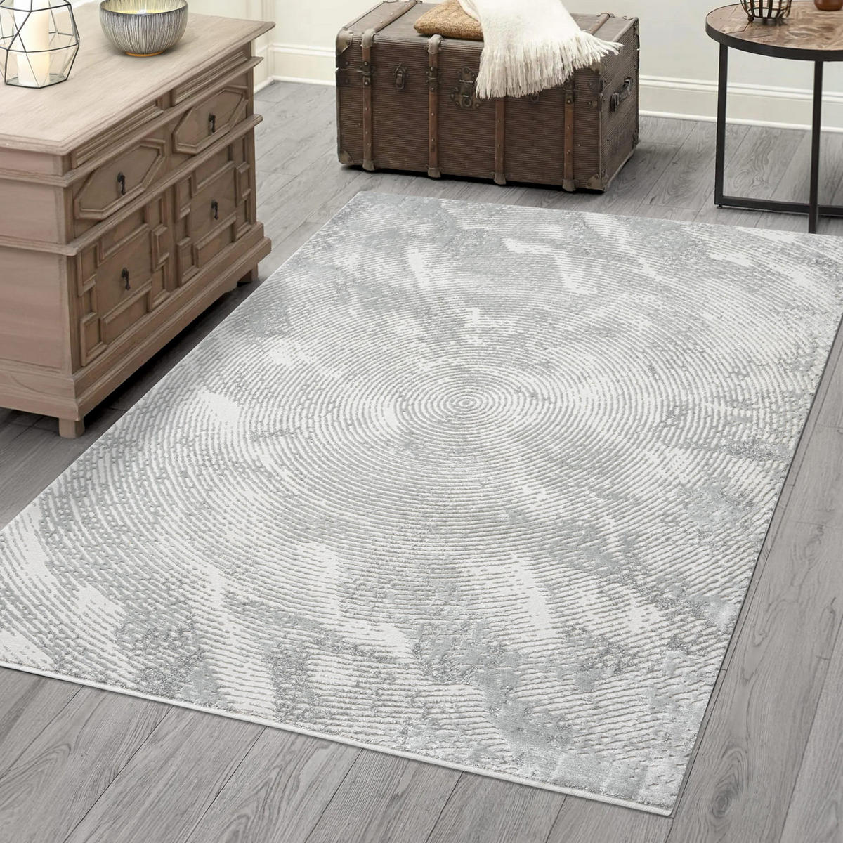 KURZFLOR-TEPPICH Antik 481 Grau 120x170 cm - Grau, Textil (120/170cm) - carpet city