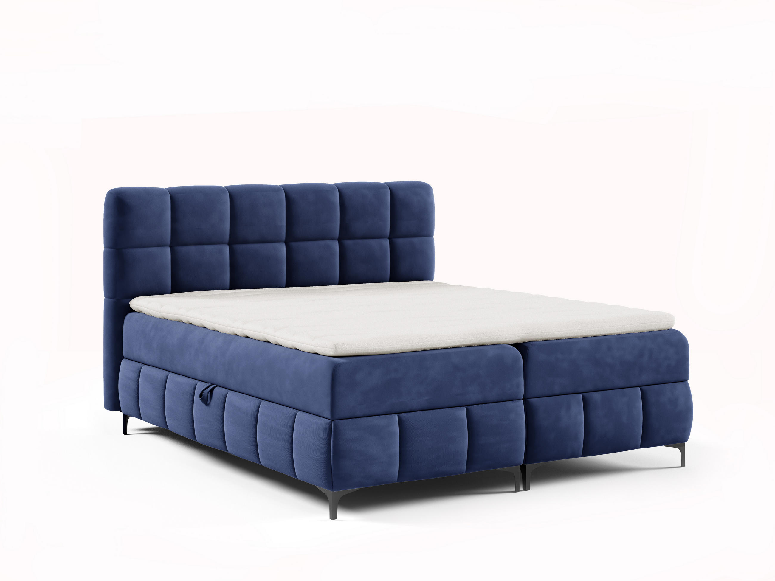 BOXBETT Cynthia 180x200 blau H3 - Blau, Textil (180/200cm) - AN-Moebel 4u
