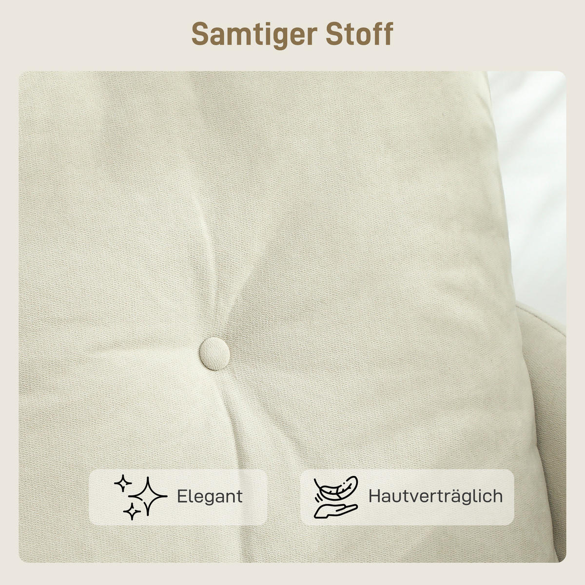 2-SITZER Sofa Creme 124.0/73.0/92.0 cm - Creme, Textil (73/92/124cm)