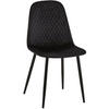 STUHL Samt Schwarz - Schwarz, Textil/Metall (44/88/54cm) - CLP