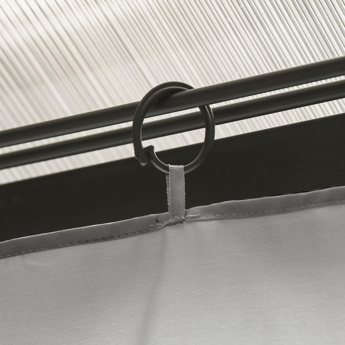 PAVILLONS Seitenwände aus Polyester 302x205 cm in Hellgrau mit Reißverschluss - Hellgrau, Textil (205/1/302cm) - Modfu